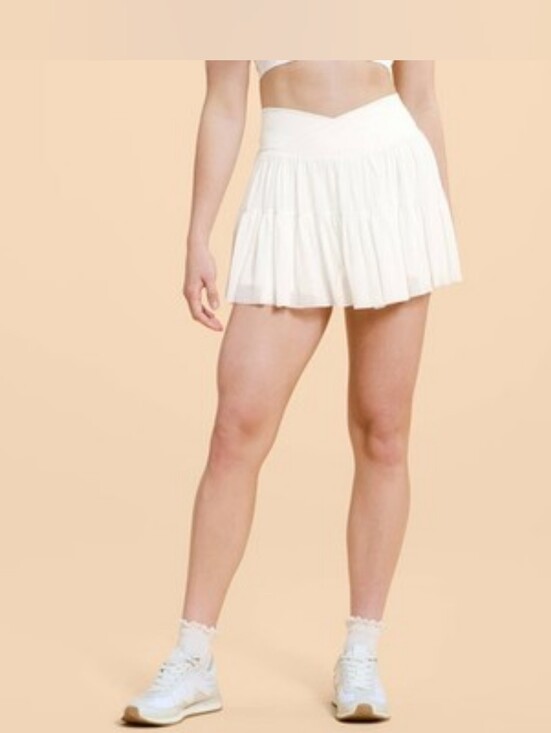 Blogilates Dresses & Skirts - Blogilates White Crossover Skirt